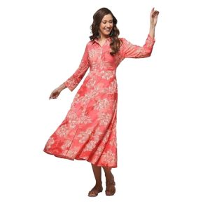 biba women maxi liva straight printed dress